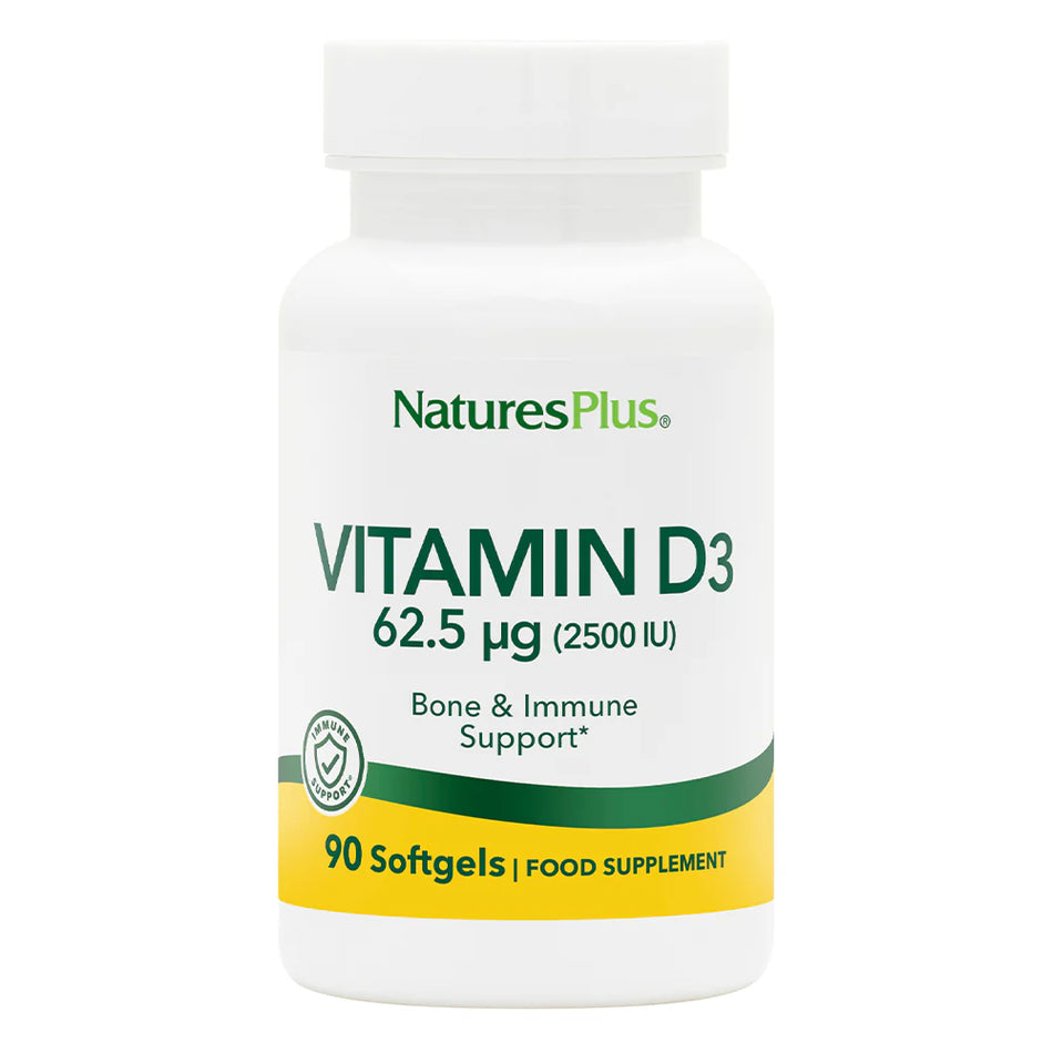 Natures Plus Vitamin D3 2500 IU 90 Softgels
