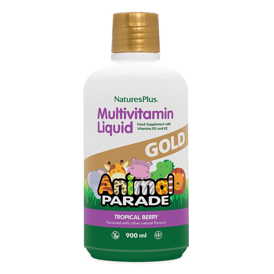 Natures Plus Animal Parade Multivitamin Childrens Liquid 900ml Tropical Berry