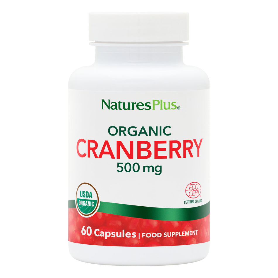 Natures Plus Organic Cranberry 500mg 60 Capsules