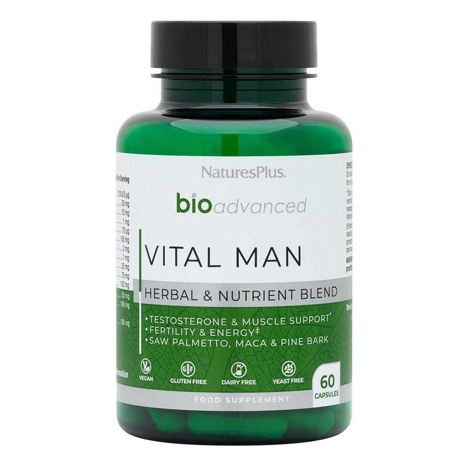 Natures Plus Bioadvanced Vital Man 60 Vegan Capsules