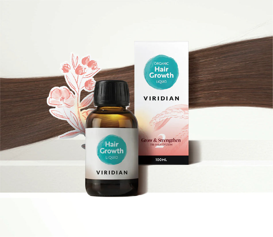 Viridian Organic Hair Growth 100ml Vegan Liquid Grow and Strengthen