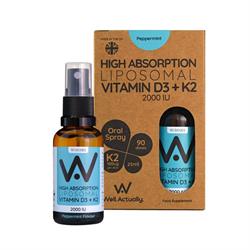 Well Actually - Vit D3+K2 spray (2000IU) Pep