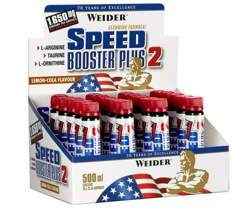 Weider - Speed Booster Plus 2, Lemon-Cola - 20 x 25 ml.