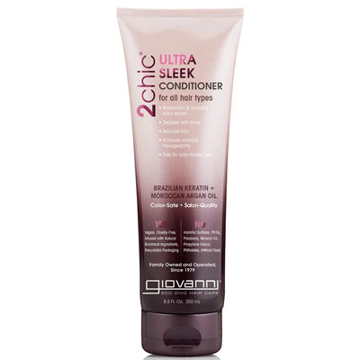 Giovanni Ultra Sleek Brazilian Keratin and Moroccan Argan Oil Conditioner 250ml