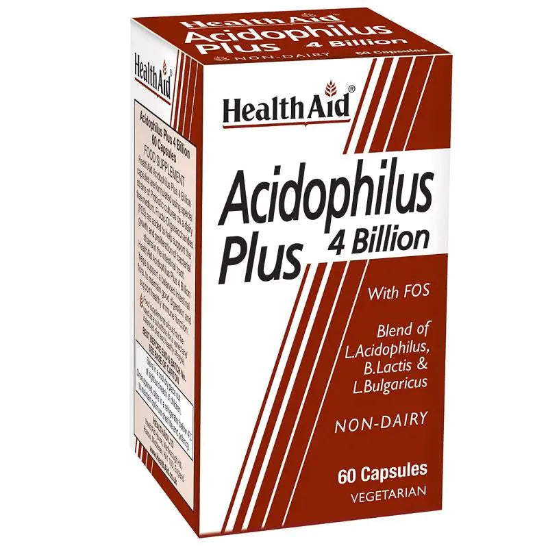HealthAid Acidophilus Plus (4 Billion) + FOS 60 Capsules