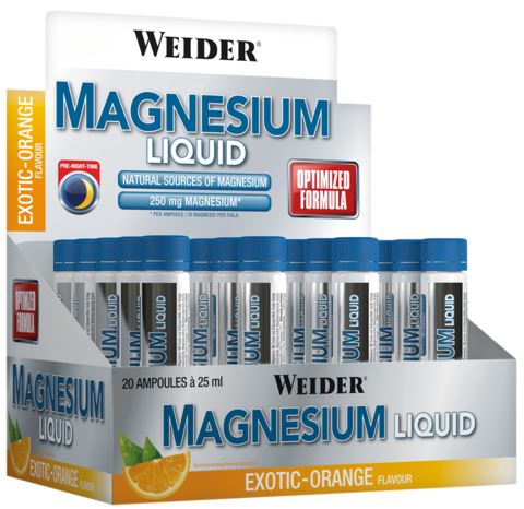 Weider - Magnesium Liquid, Exotic-Orange - 20 x 25 ml.