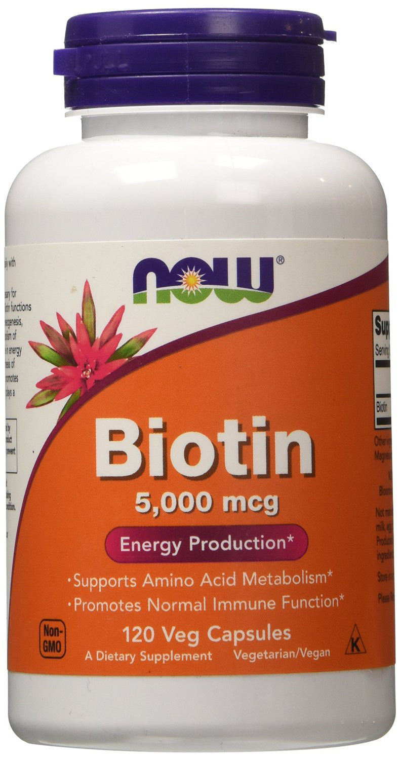 NOW Foods - Biotin, 5000mcg - 120 vcaps