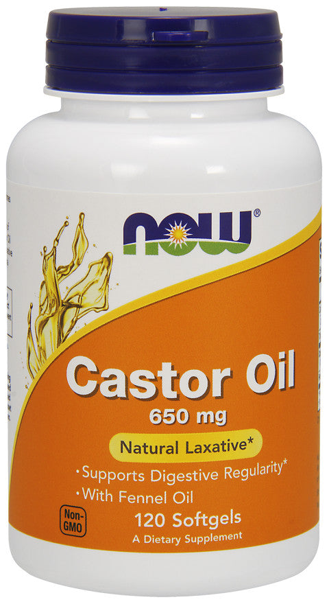 NOW Foods - Castor Oil, 650mg - 120 softgels