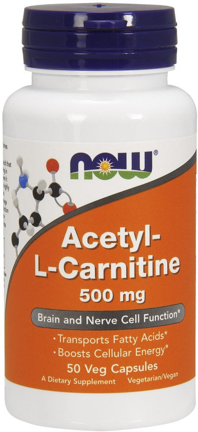 NOW Foods - Acetyl-L-Carnitine, 500mg - 50 vcaps