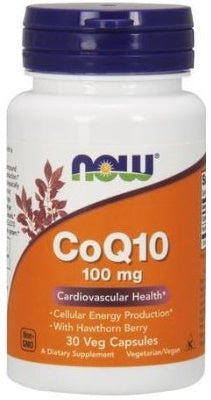 NOW Foods - CoQ10 with Hawthorn Berry, 100mg - 30 vcaps