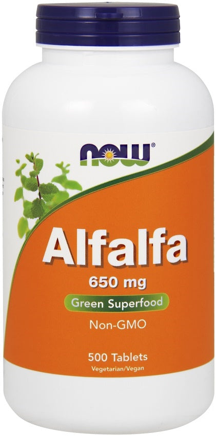 NOW Foods - Alfalfa, 650mg - 500 tablets
