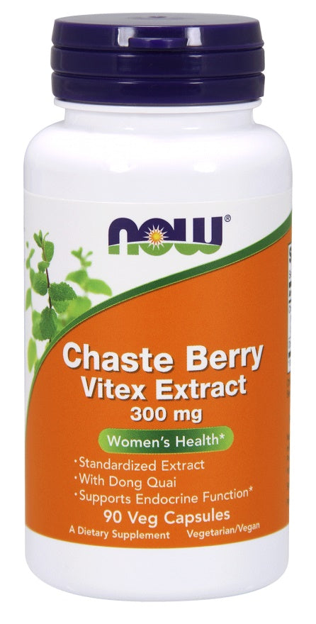 NOW Foods - Chaste Berry Vitex Extract, 300mg - 90 vcaps