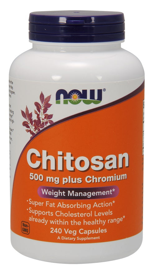 NOW Foods - Chitosan, 500mg Plus Chromium - 240 vcaps