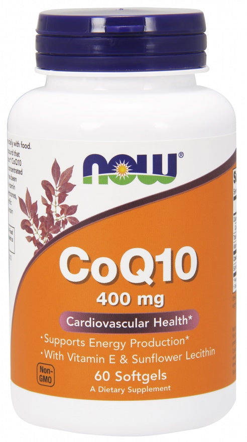 NOW Foods - CoQ10 with Lecithin & Vitamin E, 400mg - 60 softgels