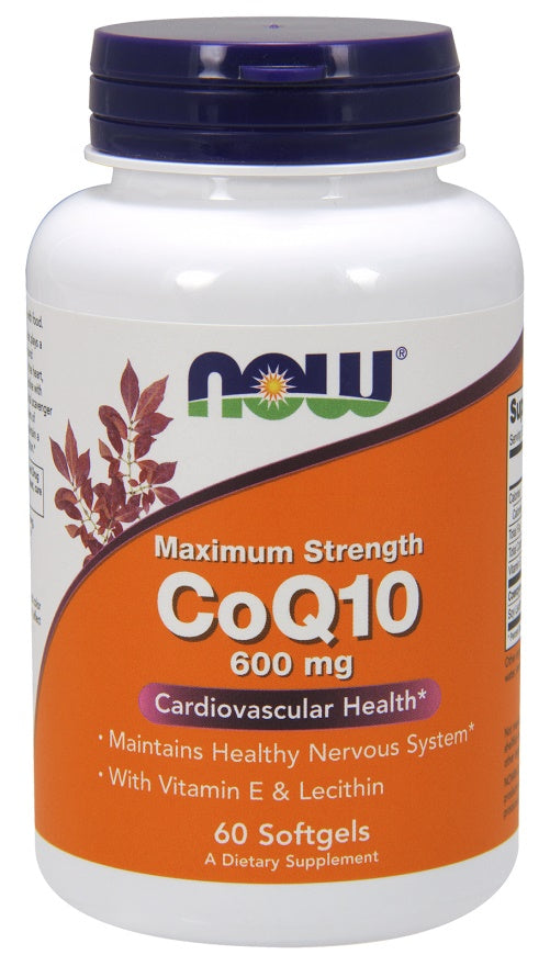 NOW Foods - CoQ10 with Lecithin & Vitamin E, 600mg - 60 softgels