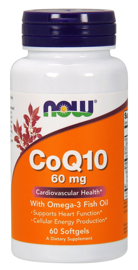 NOW Foods - CoQ10 with Omega-3, 60mg - 60 softgels