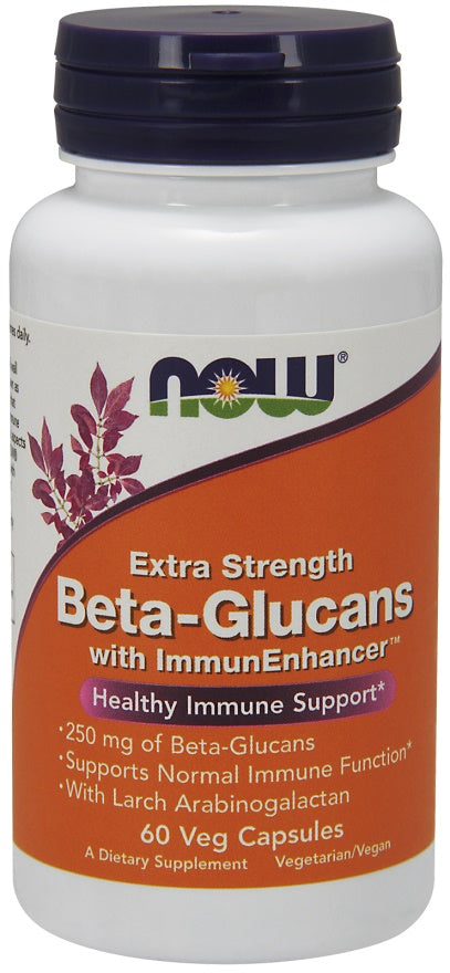 NOW Foods - Beta-Glucans with ImmunEnhancer, Extra Strength - 60 vcaps
