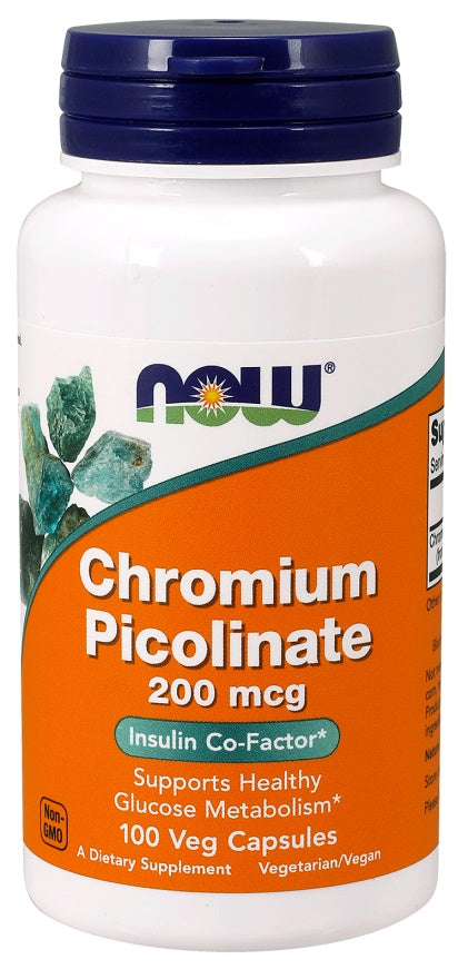 NOW Foods - Chromium Picolinate, 200mcg - 100 vcaps
