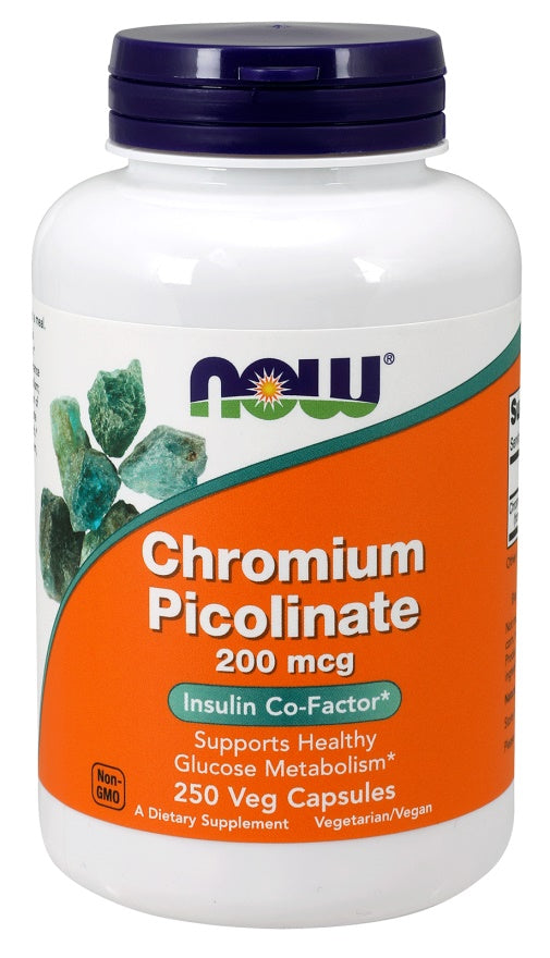 NOW Foods - Chromium Picolinate, 200mcg - 250 vcaps