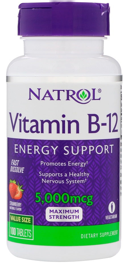 Natrol Vitamin B-12 Fast Dissolve 5000mcg - 100 tabs