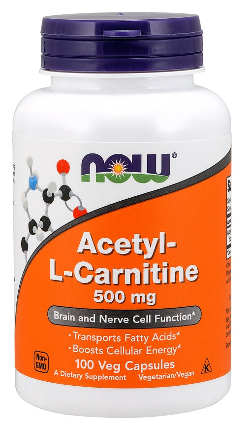 NOW Foods - Acetyl-L-Carnitine, 500mg - 100 vcaps