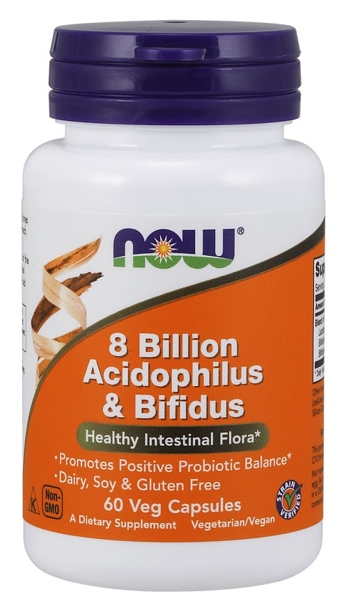 NOW Foods - 8 Billion Acidophilus & Bifidus - 60 vcaps