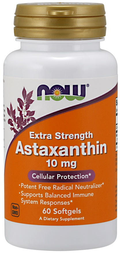 NOW Foods - Astaxanthin Extra Strength, 10mg - 60 softgels
