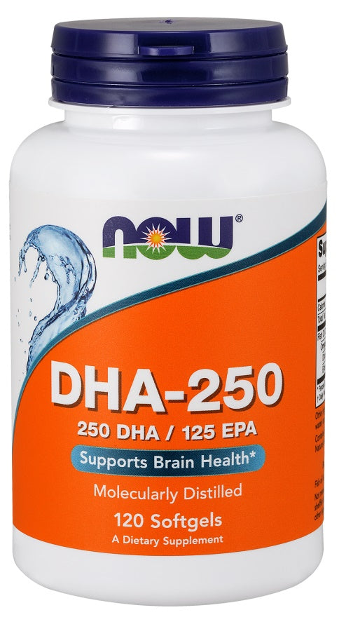 NOW Foods - DHA-250, 250 DHA / 125 EPA - 120 softgels