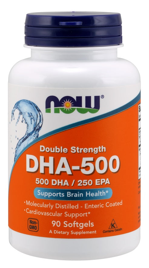 NOW Foods - DHA-500, 500 DHA / 250 EPA - 90 softgels