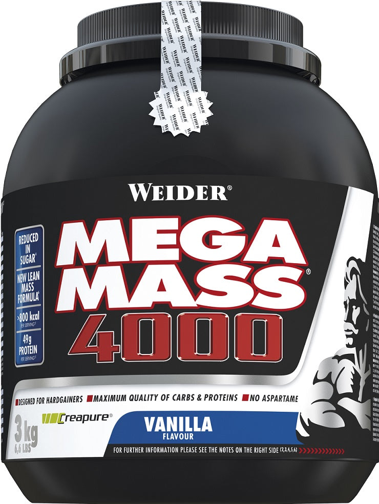 Weider - Mega Mass 4000, Strawberry - 3000g