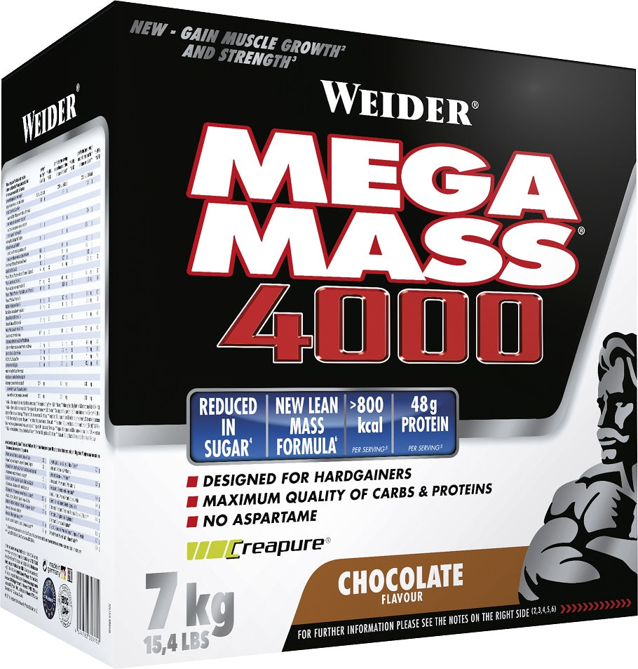 Weider - Mega Mass 4000, Strawberry - 7000g