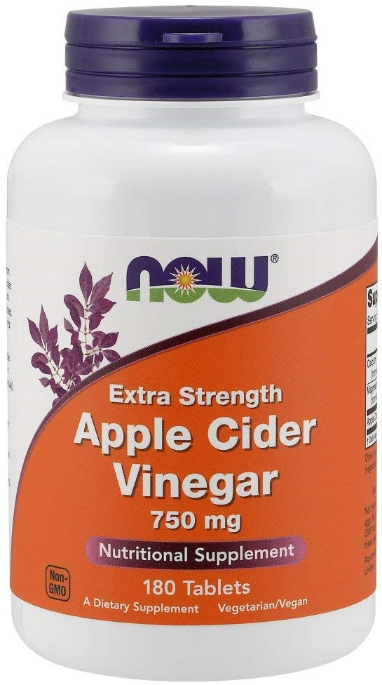 NOW Foods - Apple Cider Vinegar, 750mg Extra Strength - 180 tabs