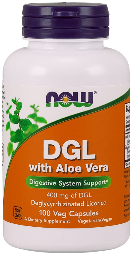 NOW Foods - DGL with Aloe Vera - 100 vcaps