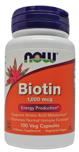 NOW Foods - Biotin, 1000mcg - 100 vcaps