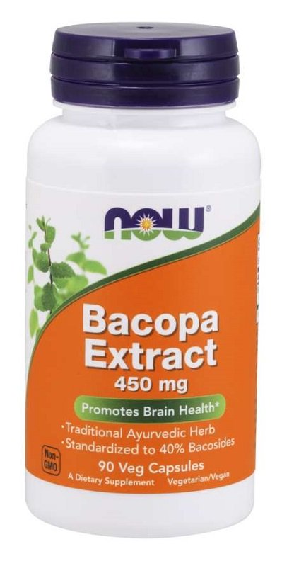 NOW Foods - Bacopa Extract, 450mg - 90 vcaps
