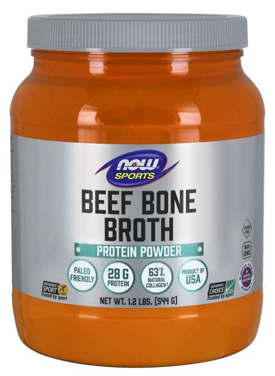 NOW Foods - Bone Broth, Beef Powder - 544g
