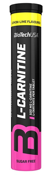 BioTechUSA - L-Carnitine Effervescent, 500mg (Blueberry-Raspberry) - 20 tablets