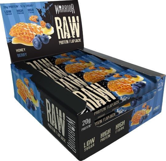 Warrior Raw Protein Flapjack Honey Berry - 12 bars