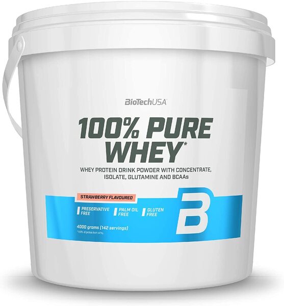 BioTechUSA - 100% Pure Whey, Strawberry - 4000g