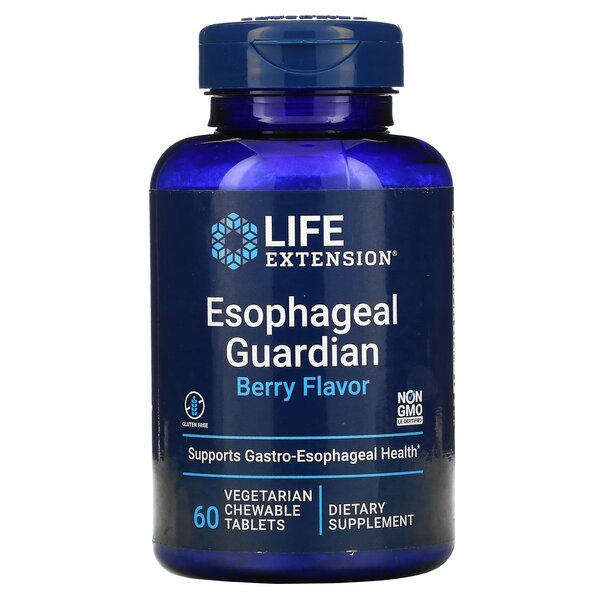 Life Extension - Esophageal Guardian, Berry Flavor - 60 vegetarian chewable tabs