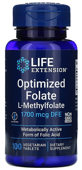 Life Extension - Optimized Folate, 1700mcg - 100 vegetarian tabs