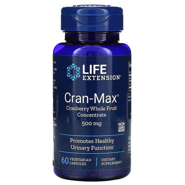 Life Extension - Cran-Max Cranberry Whole Fruit Concentrate, 500mg - 60 vcaps