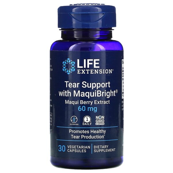 Life Extension - Tear Support with MaquiBright (Maqui Berry Extract), 60mg - 30 vcaps