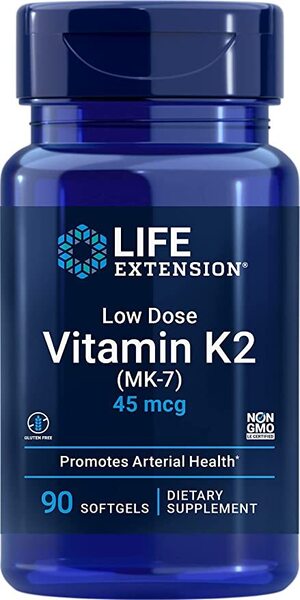 Life Extension - Low Dose Vitamin K2 (MK-7), 45mcg - 90 softgels