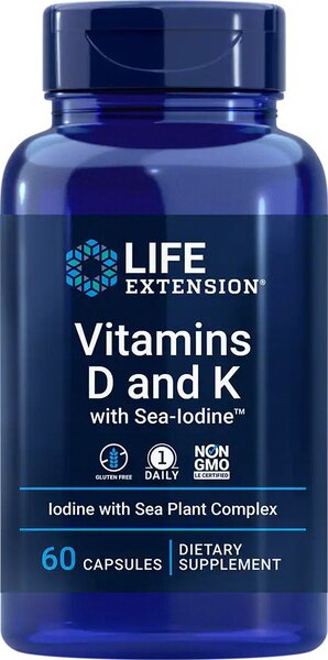 Life Extension - Vitamins D and K with Sea-Iodine - 60 caps