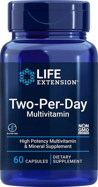 Life Extension - Two-Per-Day, Multivitamin - 60 caps