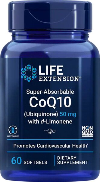 Life Extension - Super-Absorbable CoQ10 (Ubiquinone) with d-Limonene, 100mg - 60 softgels