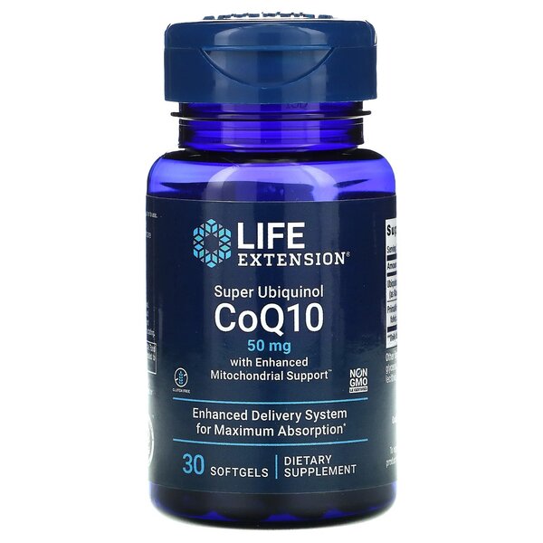 Life Extension - Super Ubiquinol CoQ10 with Enhanced Mitochondrial Support, 50mg - 30 softgels