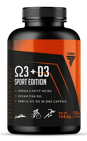 Trec Nutrition - Endurance Omega 3 + D3 Sport Edition - 120 caps