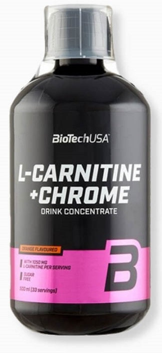 BioTechUSA - L-Carnitine + Chrome, Orange - 500 ml.